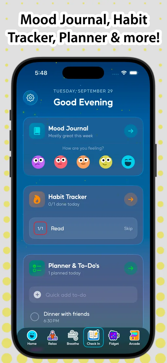 Mood journal, habit tracker, planner, and more